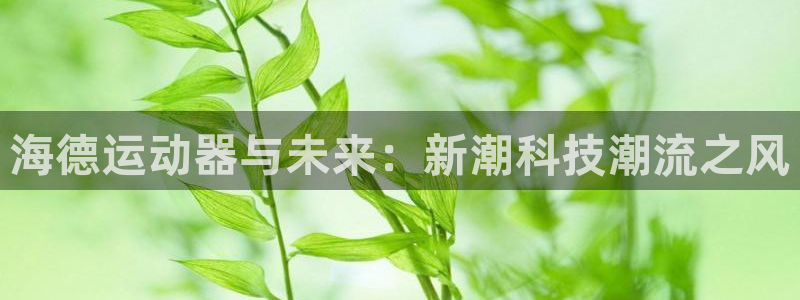 注册意昂4:海德运动器与未来:新潮科技潮流之风